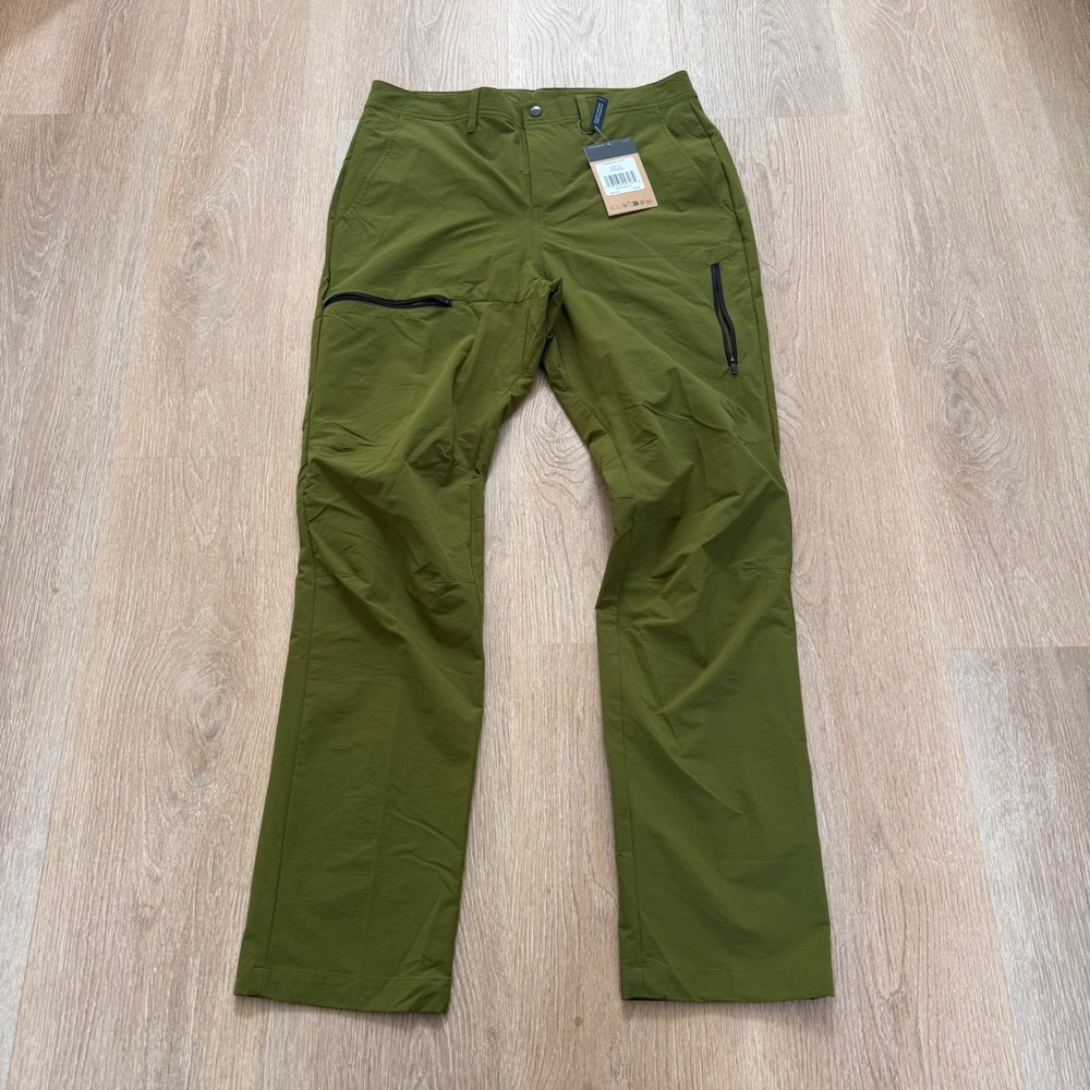 The North Face Basin Pant Mens 32 Forest Olive Hiking Outdoor Nylon Zip Off NWT